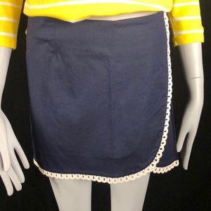 Lilly Pulitzer Navy Blue w/White Trim Skort Size 0